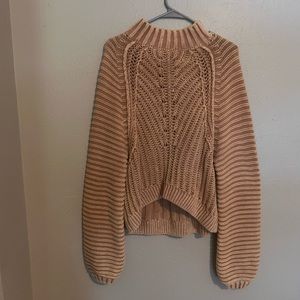 FREE PEOPLE TAN SWEATER